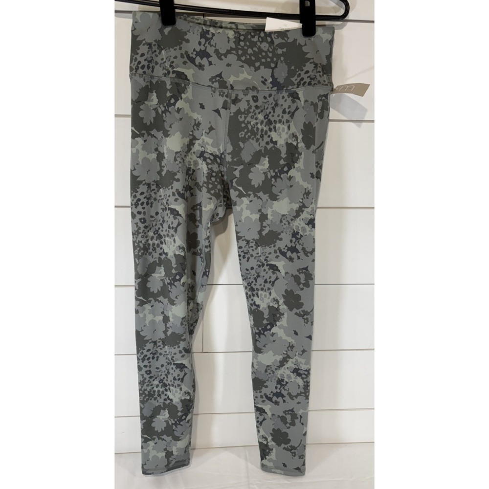 Maurices Women's Yoga Pants Gray White Patterned Stretch Athletic Size Medium M